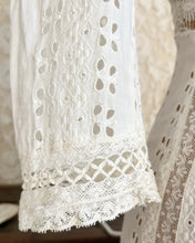 Load image into Gallery viewer, Antique 1900’s Edwardian White Eyelet Lace Dress
