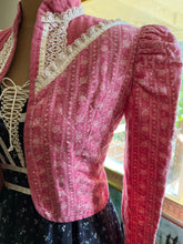 Load image into Gallery viewer, Darling 1970’s Vintage Pink Quilted Calico Handmade Gunne Sax Pattern Jacket
