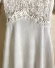 Load image into Gallery viewer, Beautiful 1970&#39;s vintage smocked white voile dress by Jody T
