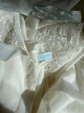 Load image into Gallery viewer, 1950’s Vintage White Nylon and Eyelet Lace Nightgown by Carters
