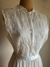 Load image into Gallery viewer, 1950’s Vintage White Nylon and Eyelet Lace Nightgown by Carters
