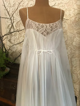 Load image into Gallery viewer, Dreamy 1970’s vintage ivory chiffon nightgown by Lucie Ann
