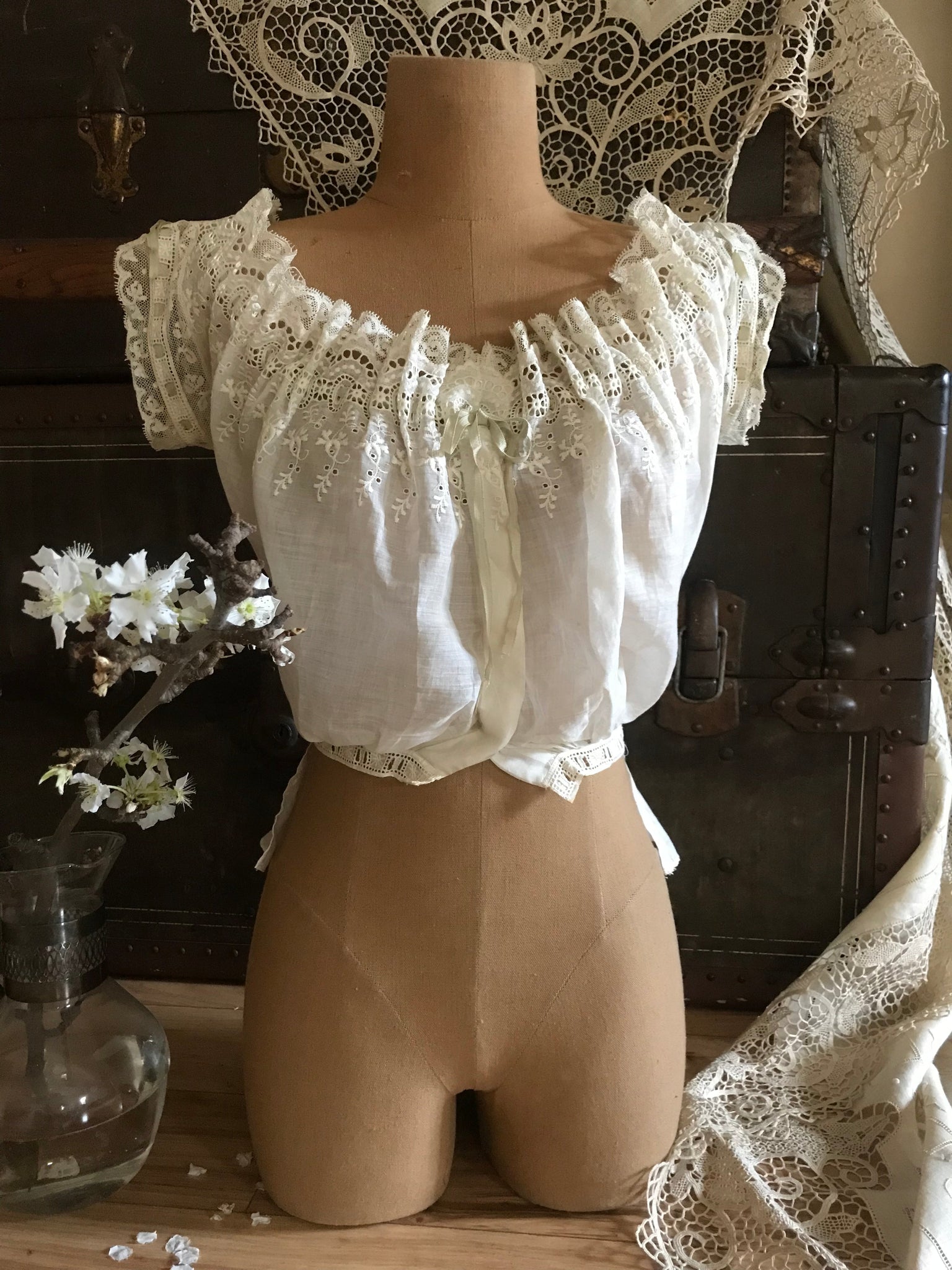 Late 1910s-Early 1920s Cotton Camisole / Corset Cover – Witchy Vintage